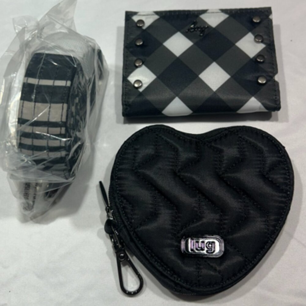 All Brand New (without tags) Lug Walkover, Heart Pouch and Crossbody Strap